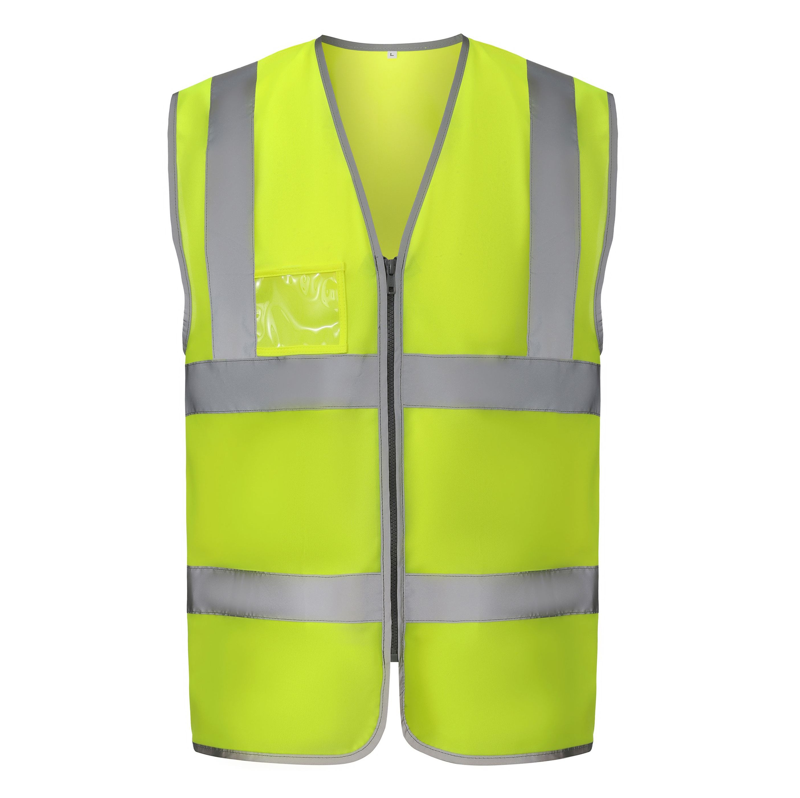 HI-VIS ZIP ID REFLECTIVE BORDER WAISTCOAT